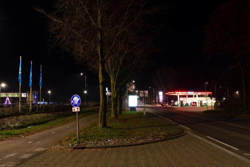 Leddisplay op de rondweg in Geldermalsen.